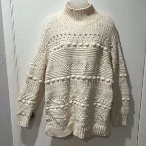 Lou & Grey Oversized Cable Knit Sweater//Cream//SizeM
